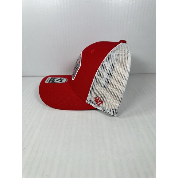 Ohio State Buckeyes '47 Brand Trucker Adjustable Snapback Hat Cap Red White NEW - Picture 2 of 3